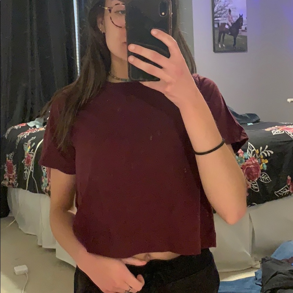 Plain Garage Crop Top